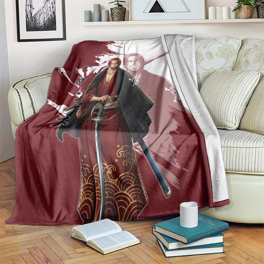 One Piece Shanks Red Hair Blanket Japanese Anime Graphic