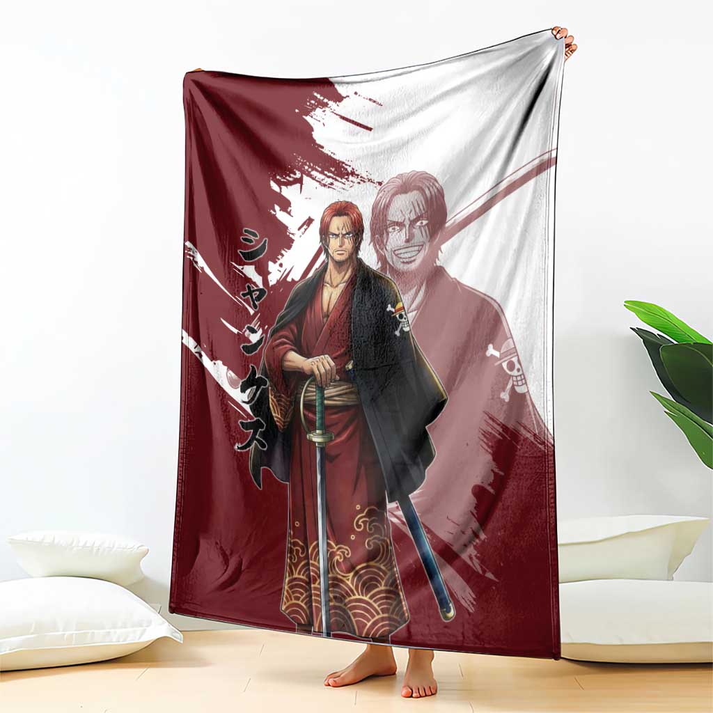 One Piece Shanks Red Hair Blanket Japanese Anime Graphic
