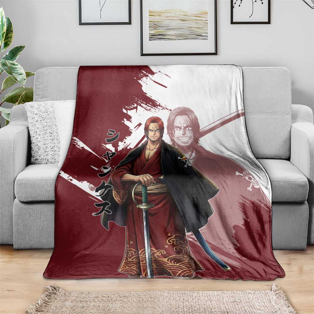 One Piece Shanks Red Hair Blanket Japanese Anime Graphic