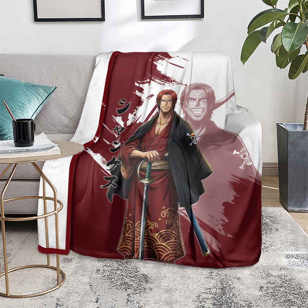 One Piece Shanks Red Hair Blanket Japanese Anime Graphic