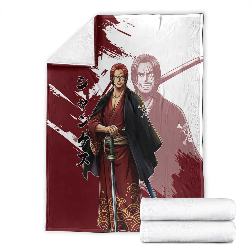 One Piece Shanks Red Hair Blanket Japanese Anime Graphic