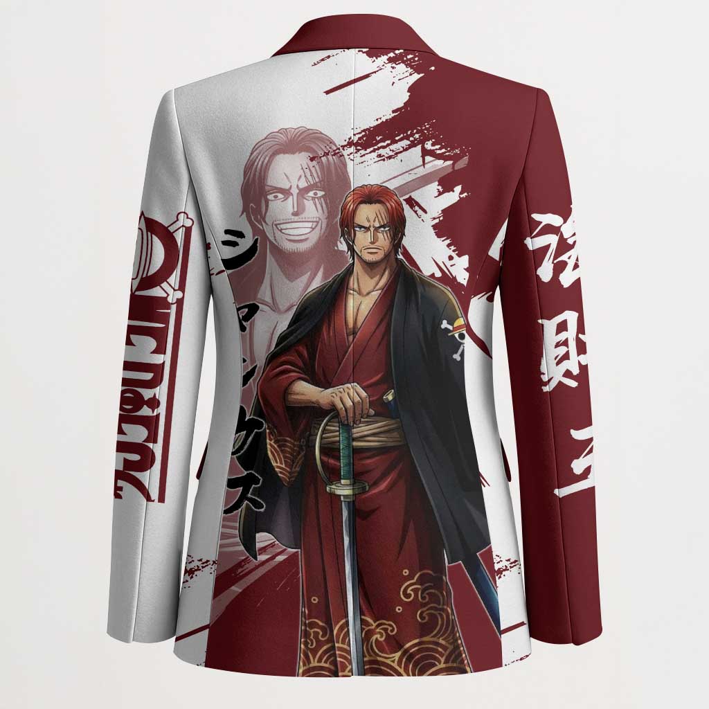One Piece Shanks Red Hair Blazer Japanese Anime Graphic