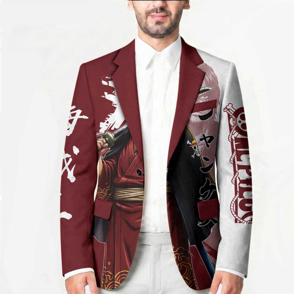 One Piece Shanks Red Hair Blazer Japanese Anime Graphic