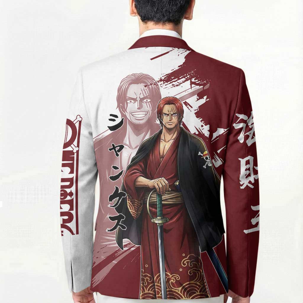 One Piece Shanks Red Hair Blazer Japanese Anime Graphic