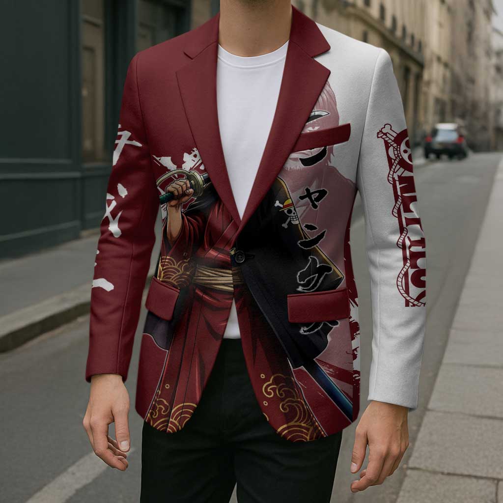 One Piece Shanks Red Hair Blazer Japanese Anime Graphic