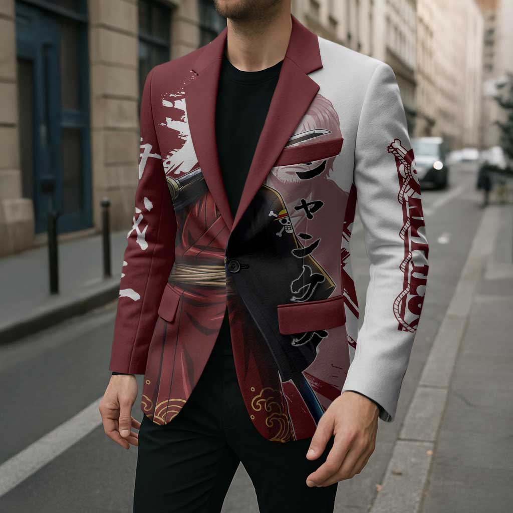 One Piece Shanks Red Hair Blazer Japanese Anime Graphic