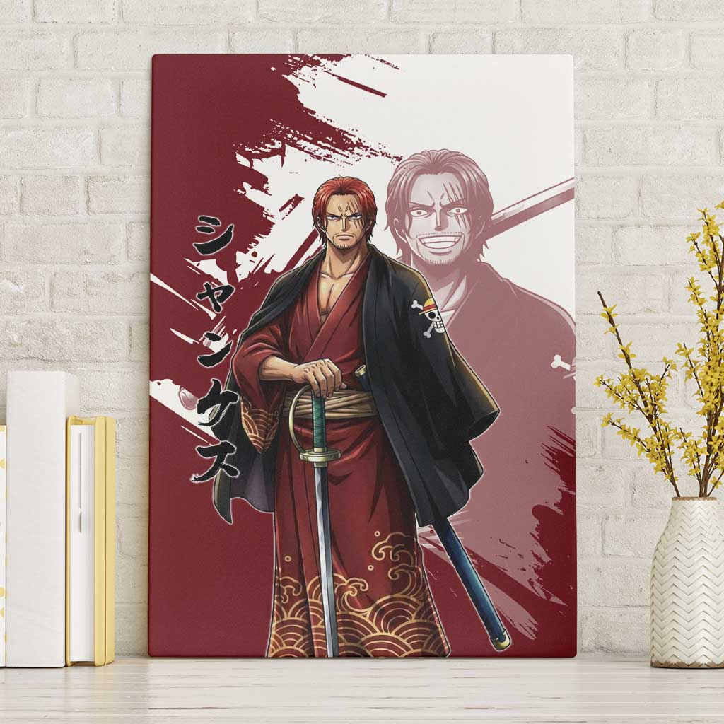 One Piece Shanks Red Hair Canvas Wall Art Japanese Anime Graphic