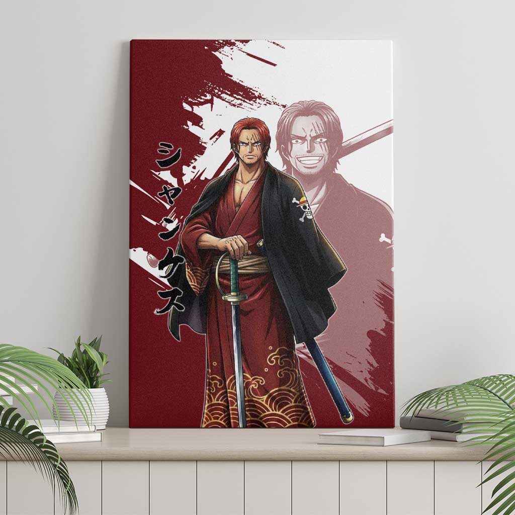 One Piece Shanks Red Hair Canvas Wall Art Japanese Anime Graphic