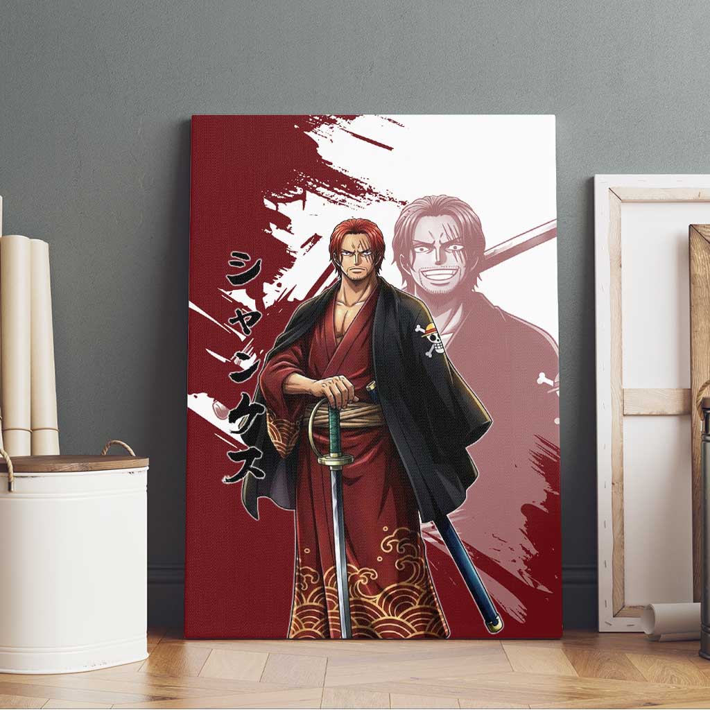 One Piece Shanks Red Hair Canvas Wall Art Japanese Anime Graphic