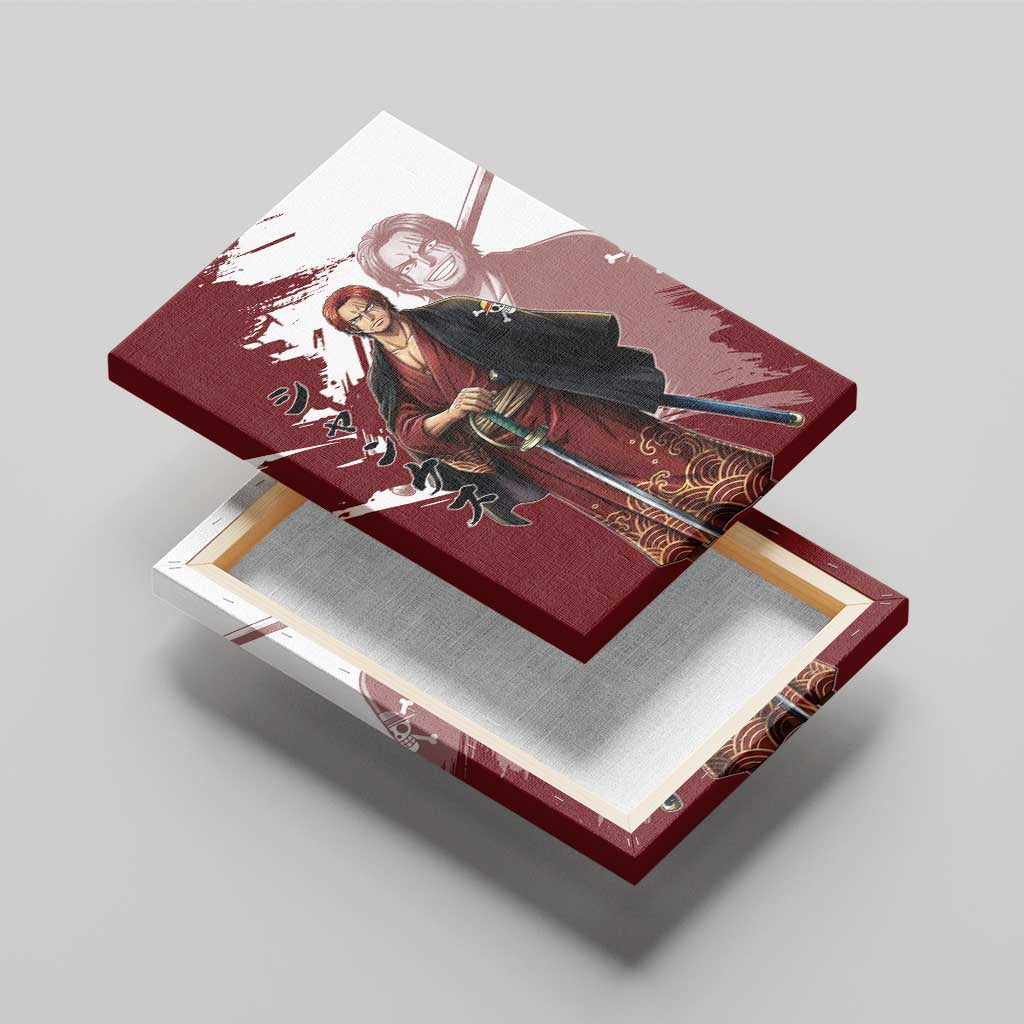 One Piece Shanks Red Hair Canvas Wall Art Japanese Anime Graphic