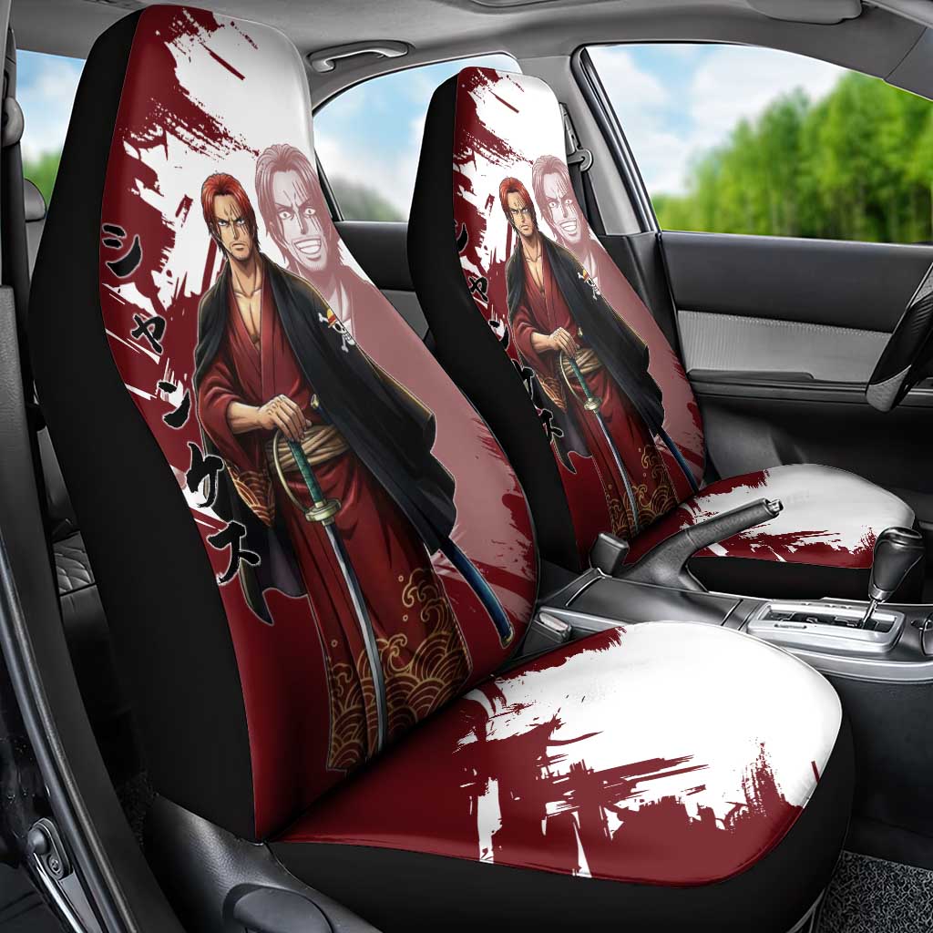 One Piece Shanks Red Hair Car Seat Cover Japanese Anime Graphic