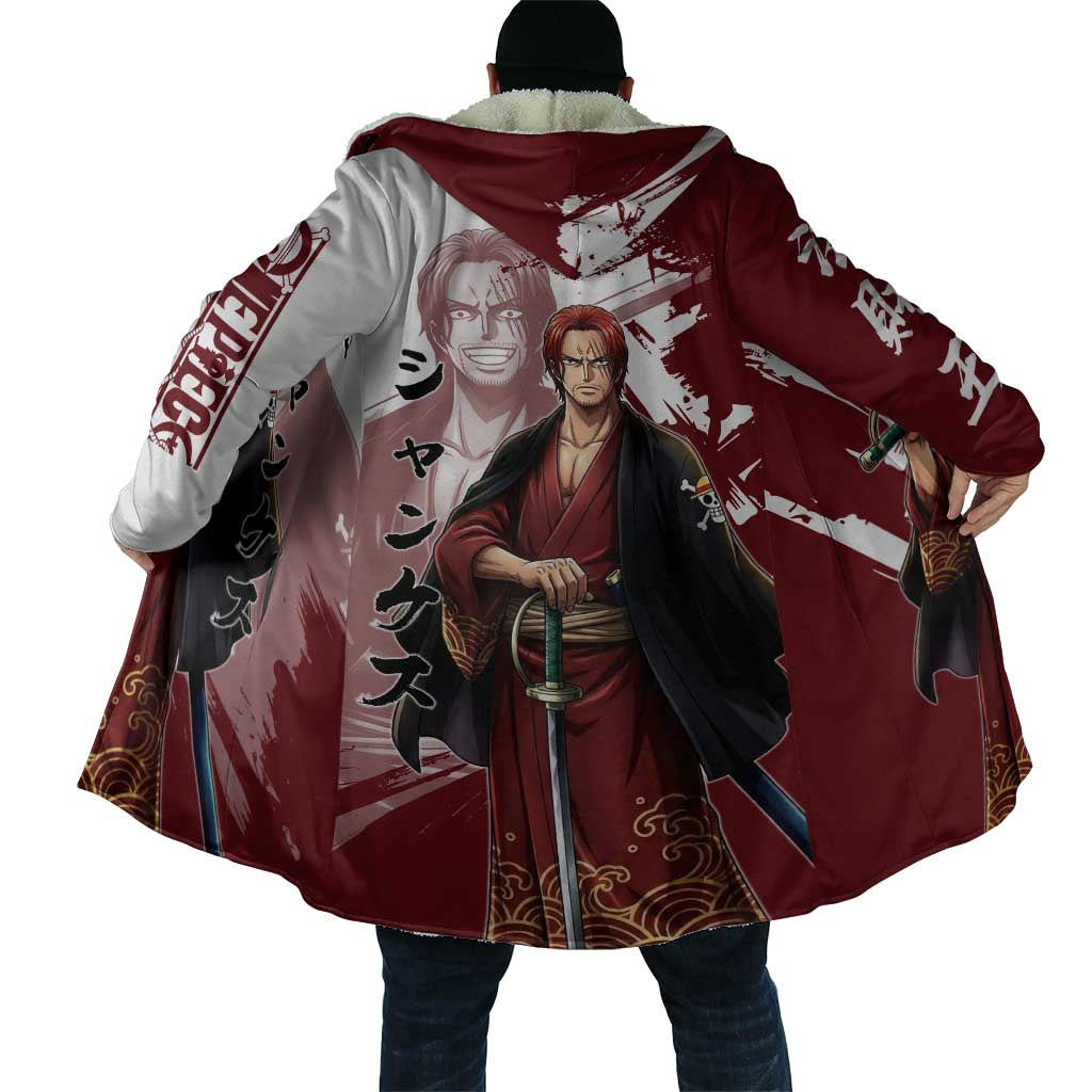One Piece Shanks Red Hair Cloak Japanese Anime Graphic