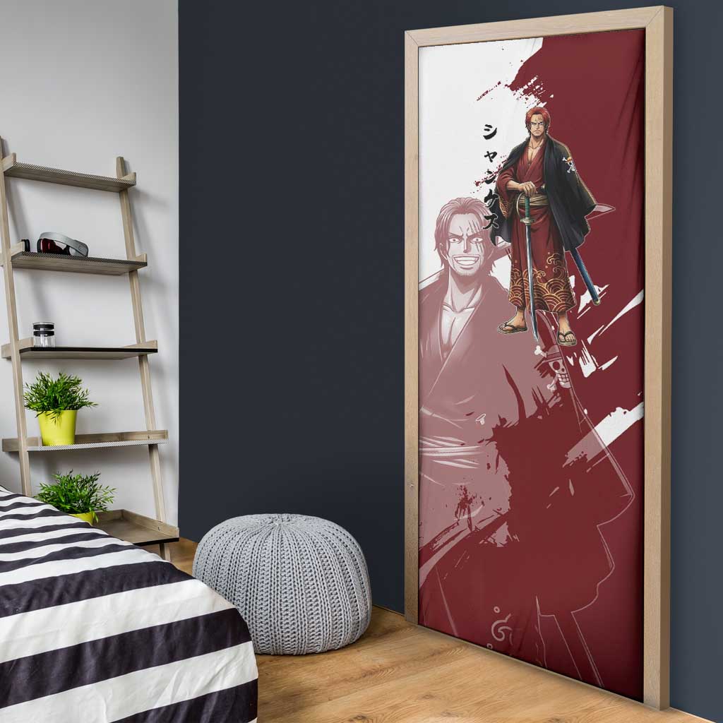 One Piece Shanks Red Hair Door Cover Japanese Anime Graphic