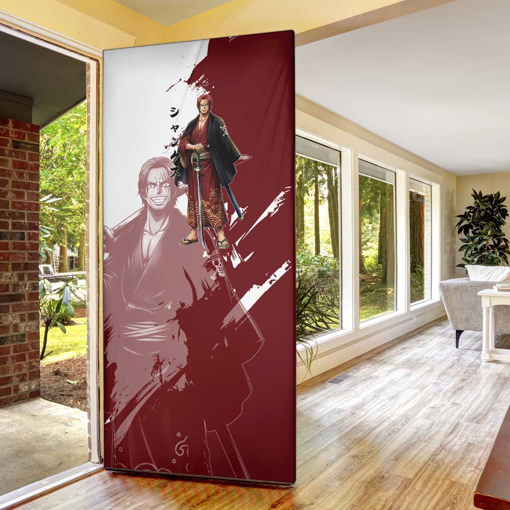 One Piece Shanks Red Hair Door Cover Japanese Anime Graphic