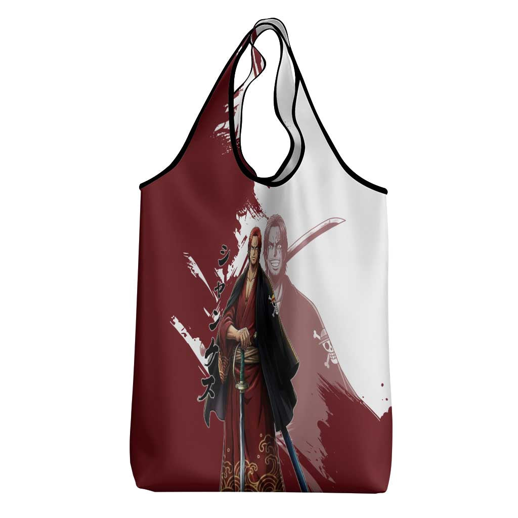 One Piece Shanks Red Hair Grocery Bag Japanese Anime Graphic