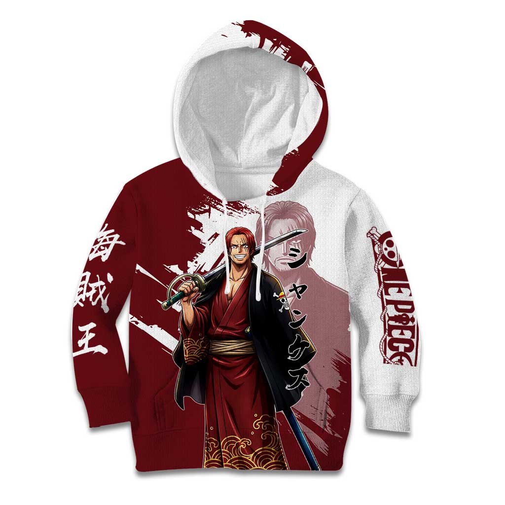 One Piece Shanks Red Hair Kid Hoodie Japanese Anime Graphic