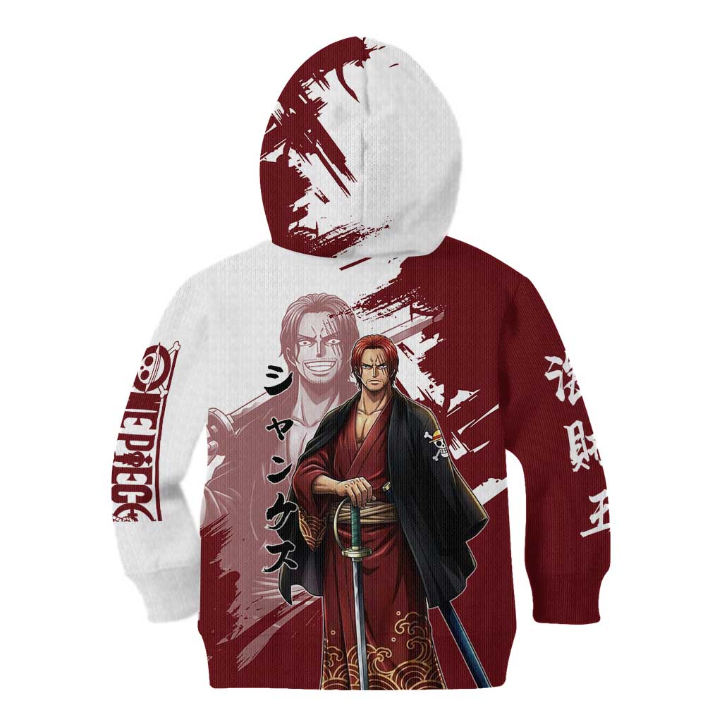 One Piece Shanks Red Hair Kid Hoodie Japanese Anime Graphic