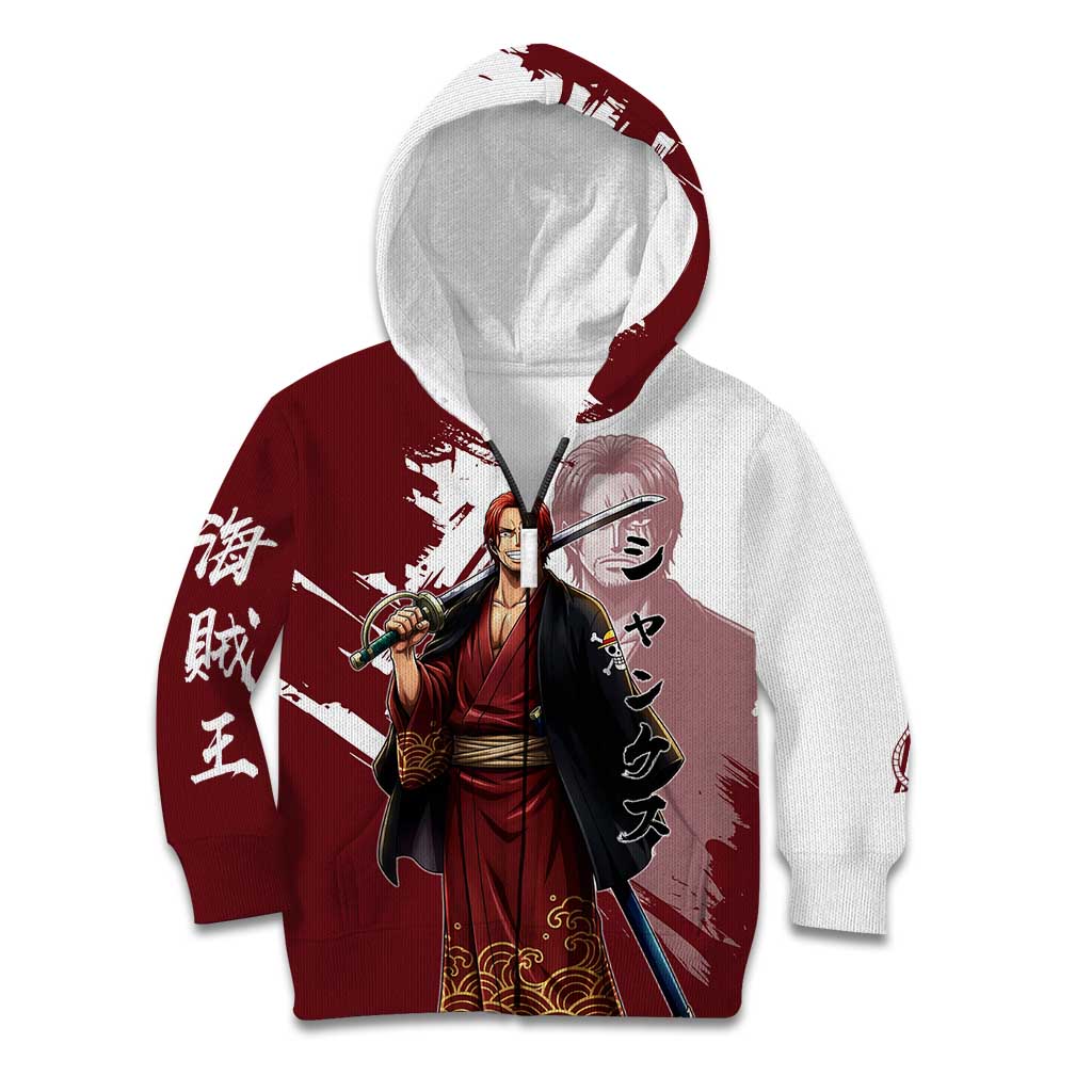 One Piece Shanks Red Hair Kid Hoodie Japanese Anime Graphic