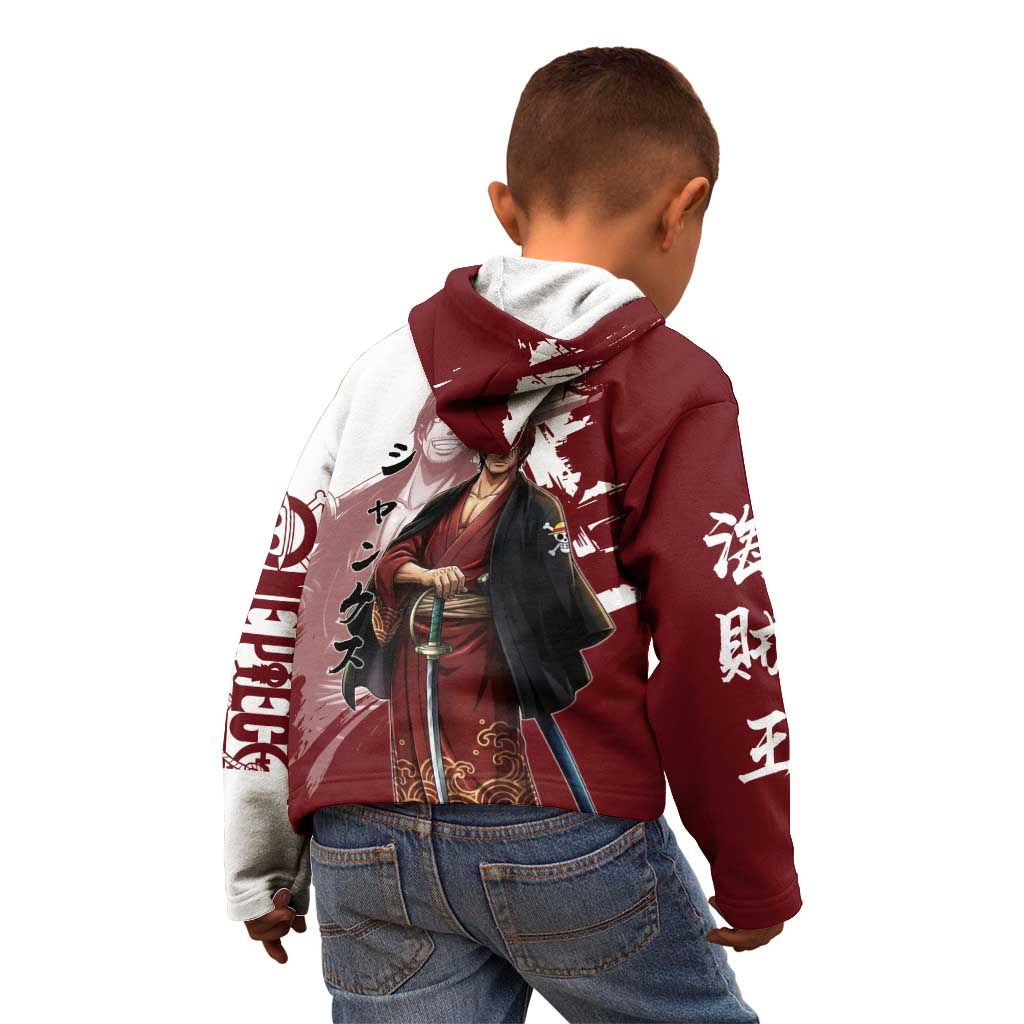 One Piece Shanks Red Hair Kid Hoodie Japanese Anime Graphic