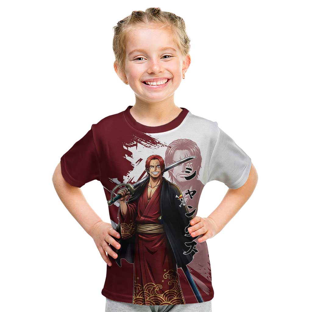 One Piece Shanks Red Hair Kid T Shirt Japanese Anime Graphic