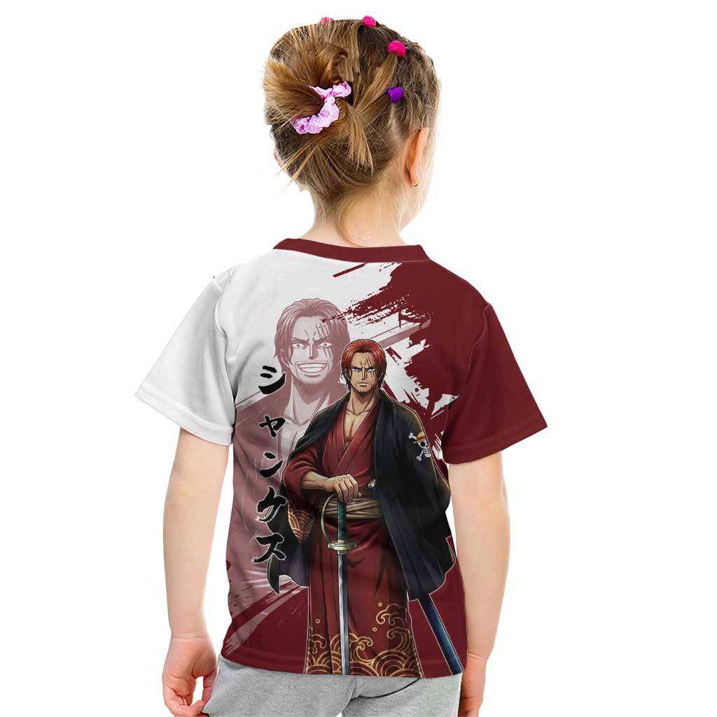 One Piece Shanks Red Hair Kid T Shirt Japanese Anime Graphic