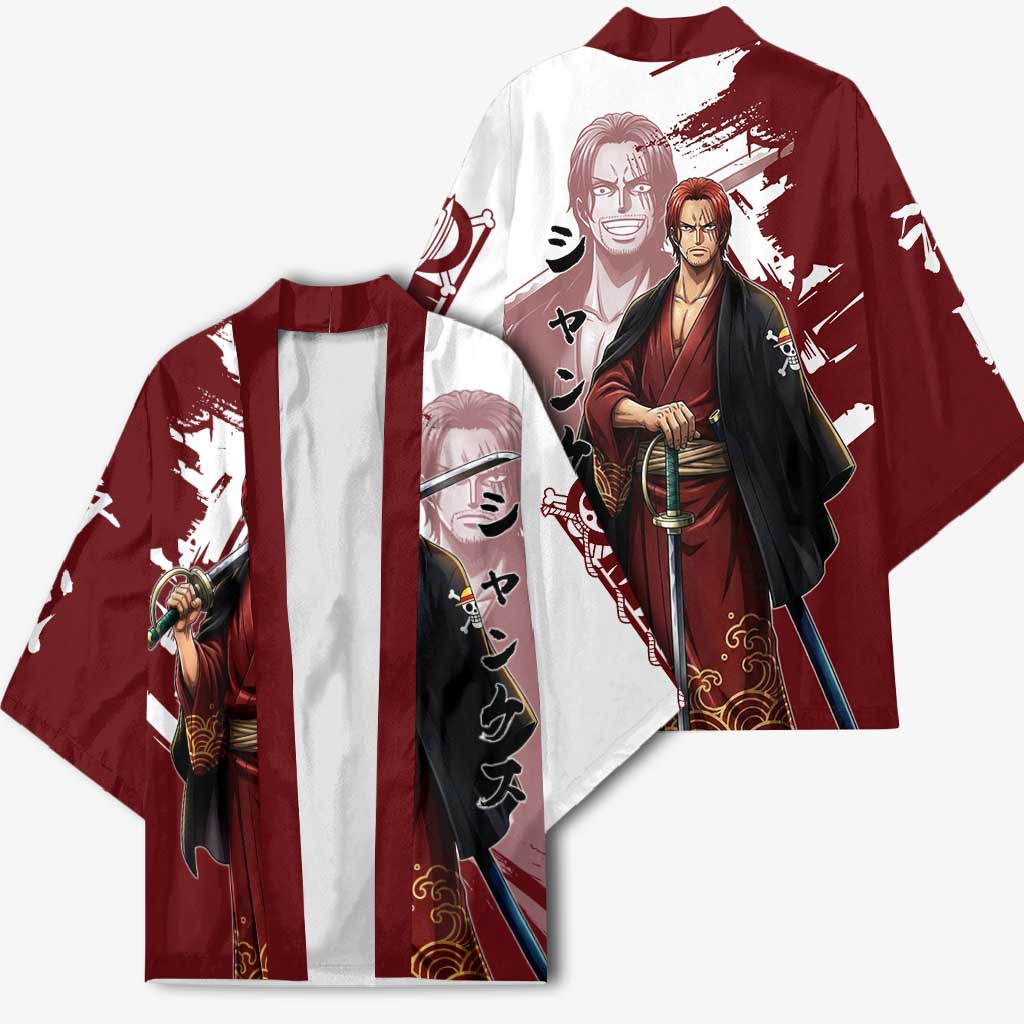 One Piece Shanks Red Hair Kimono Japanese Anime Graphic
