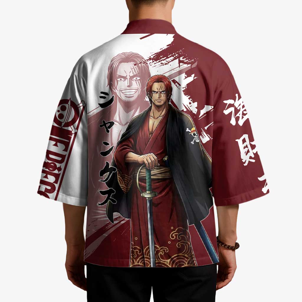 One Piece Shanks Red Hair Kimono Japanese Anime Graphic