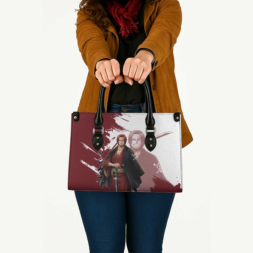 One Piece Shanks Red Hair Leather Bag Japanese Anime Graphic