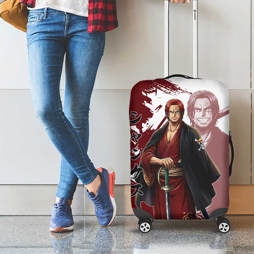 One Piece Shanks Red Hair Luggage Cover Japanese Anime Graphic