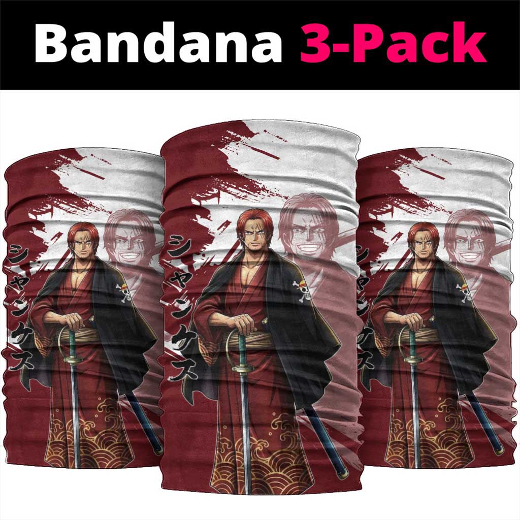 One Piece Shanks Red Hair Neck Gaiter Japanese Anime Graphic