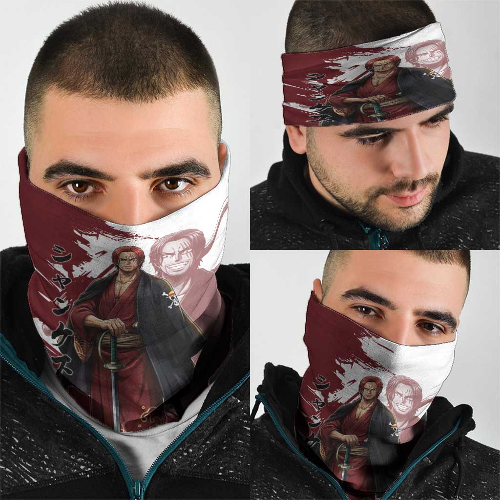 One Piece Shanks Red Hair Neck Gaiter Japanese Anime Graphic