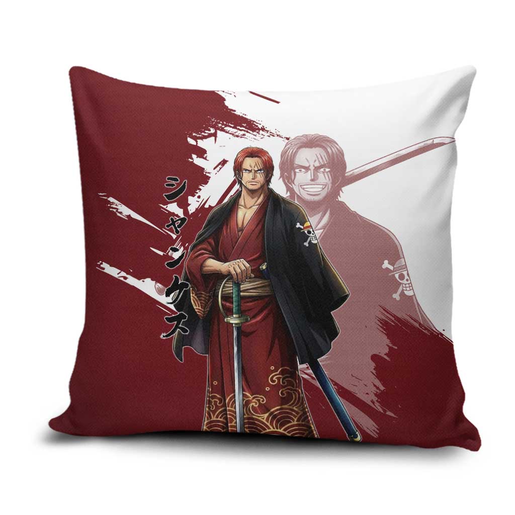 One Piece Shanks Red Hair Pillow Cover Japanese Anime Graphic