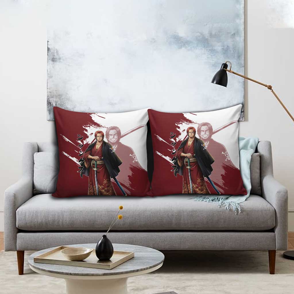 One Piece Shanks Red Hair Pillow Cover Japanese Anime Graphic