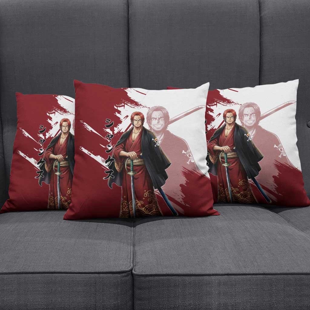 One Piece Shanks Red Hair Pillow Cover Japanese Anime Graphic