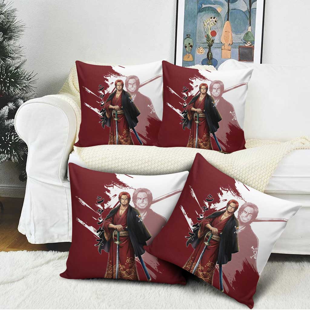 One Piece Shanks Red Hair Pillow Cover Japanese Anime Graphic
