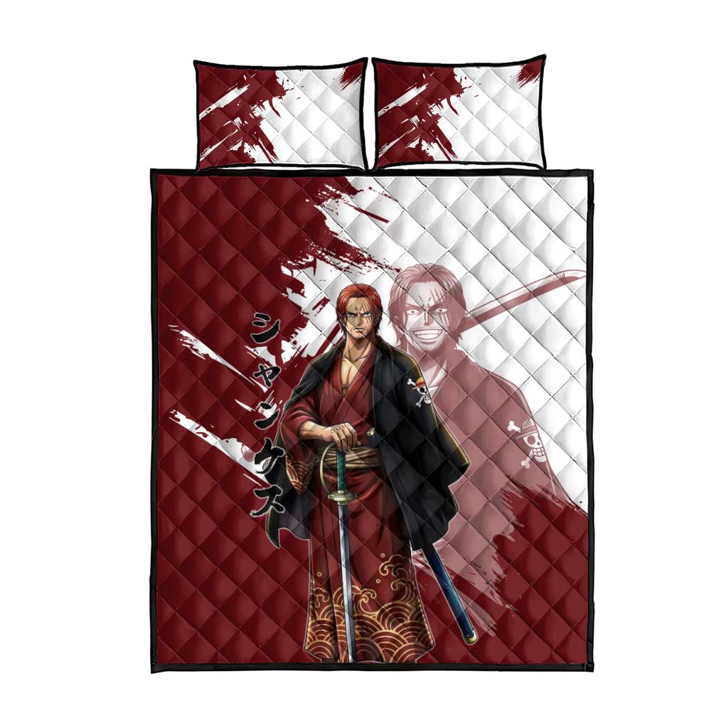 One Piece Shanks Red Hair Quilt Bed Set Japanese Anime Graphic