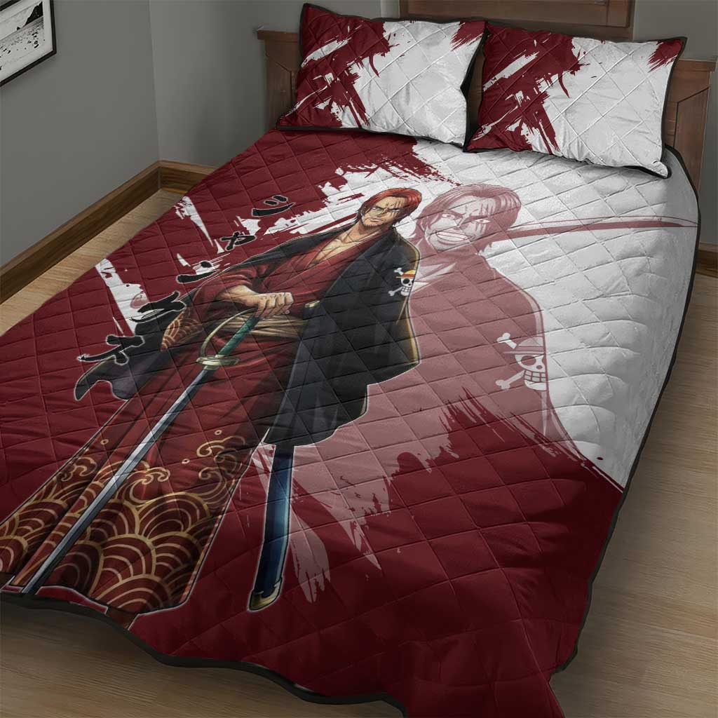 One Piece Shanks Red Hair Quilt Bed Set Japanese Anime Graphic