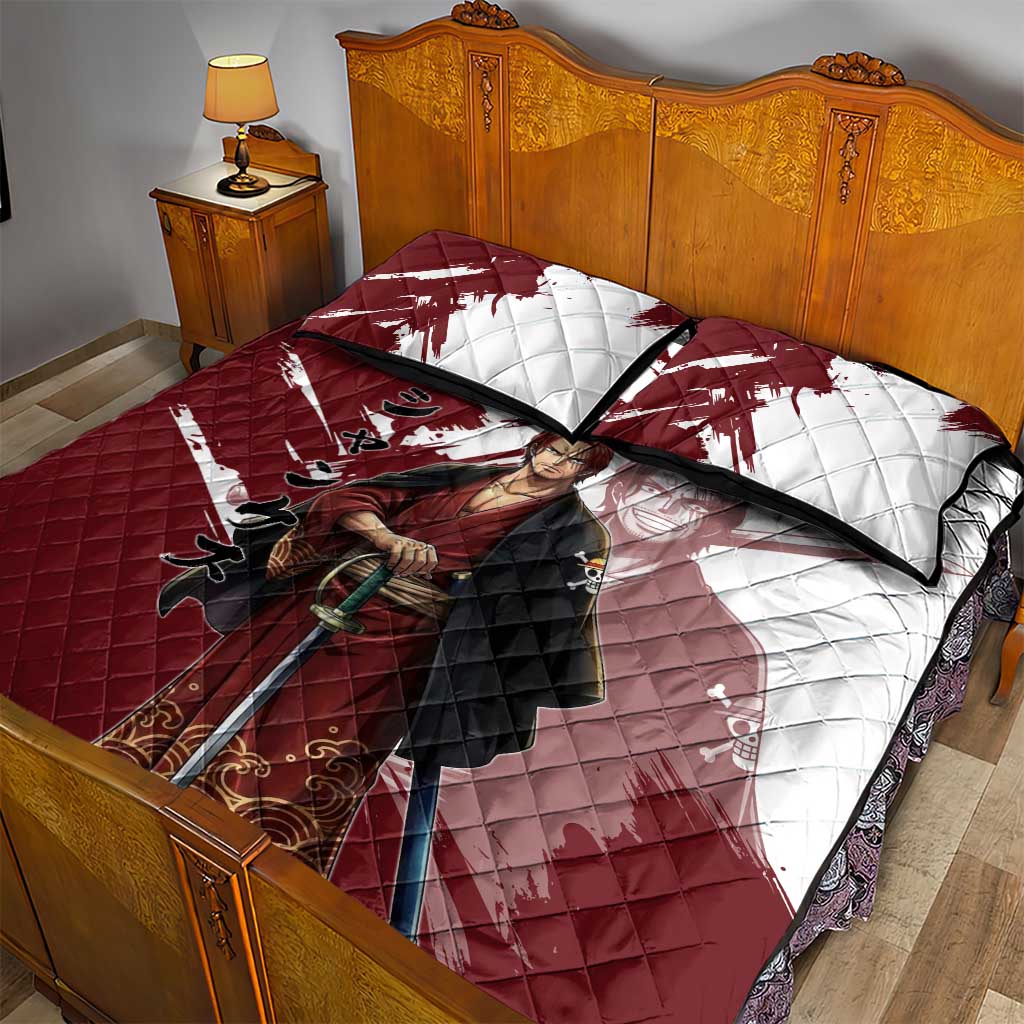 One Piece Shanks Red Hair Quilt Bed Set Japanese Anime Graphic