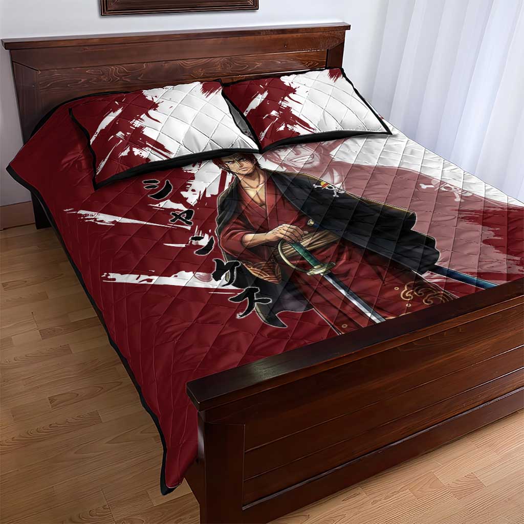 One Piece Shanks Red Hair Quilt Bed Set Japanese Anime Graphic