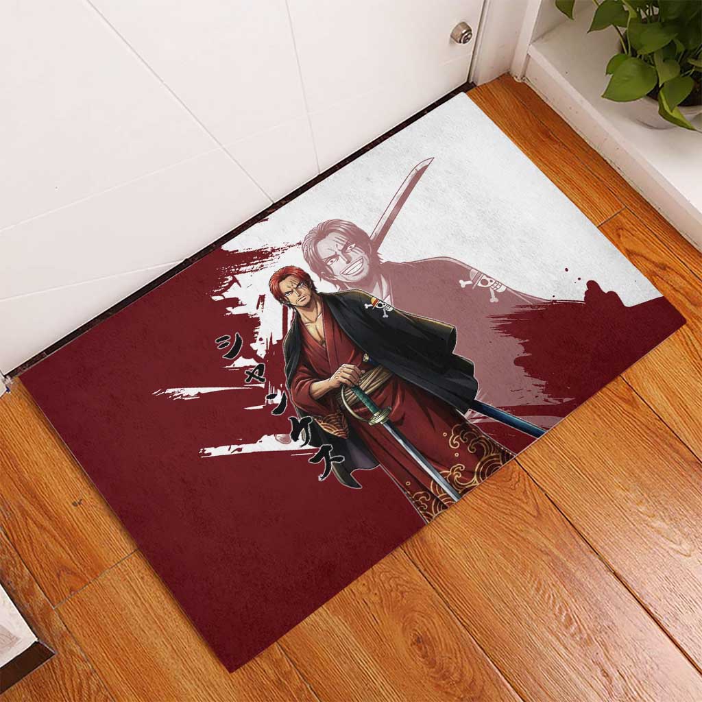 One Piece Shanks Red Hair Rubber Doormat Japanese Anime Graphic