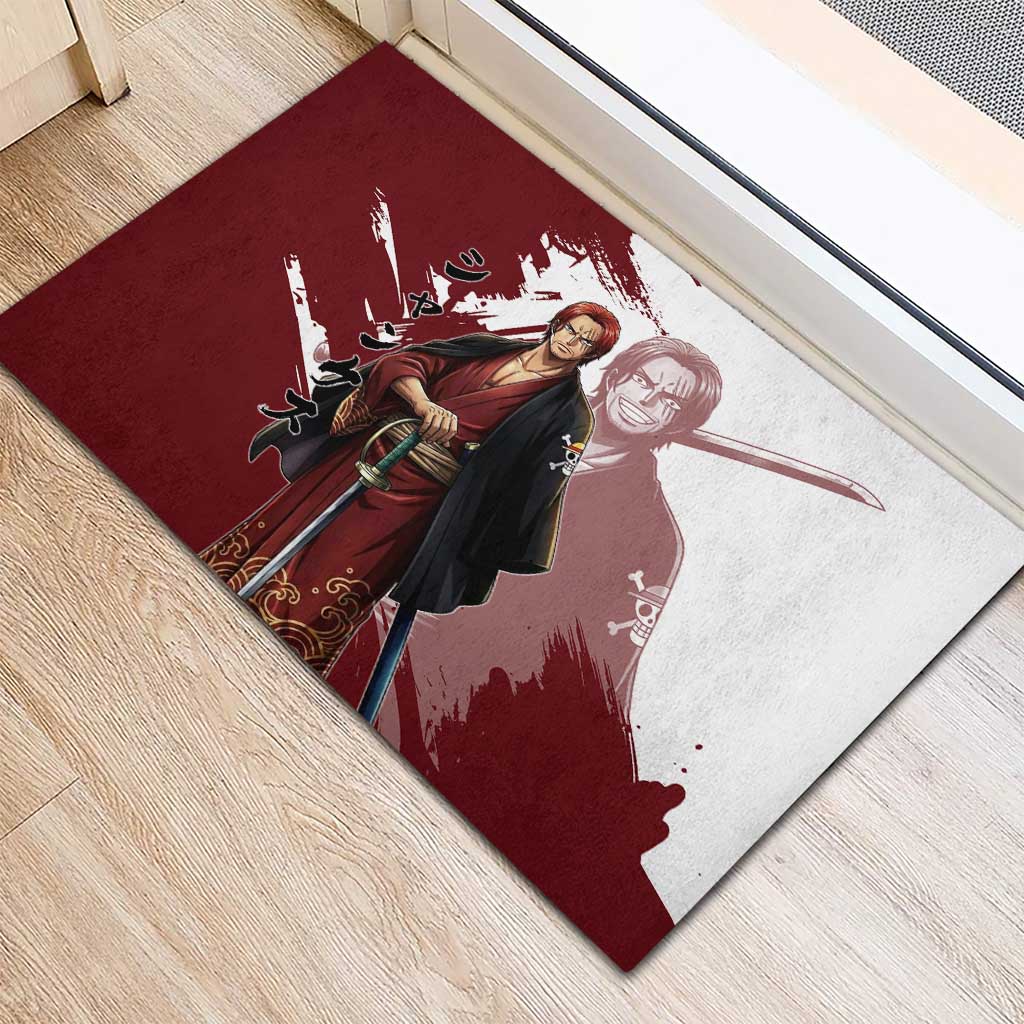 One Piece Shanks Red Hair Rubber Doormat Japanese Anime Graphic
