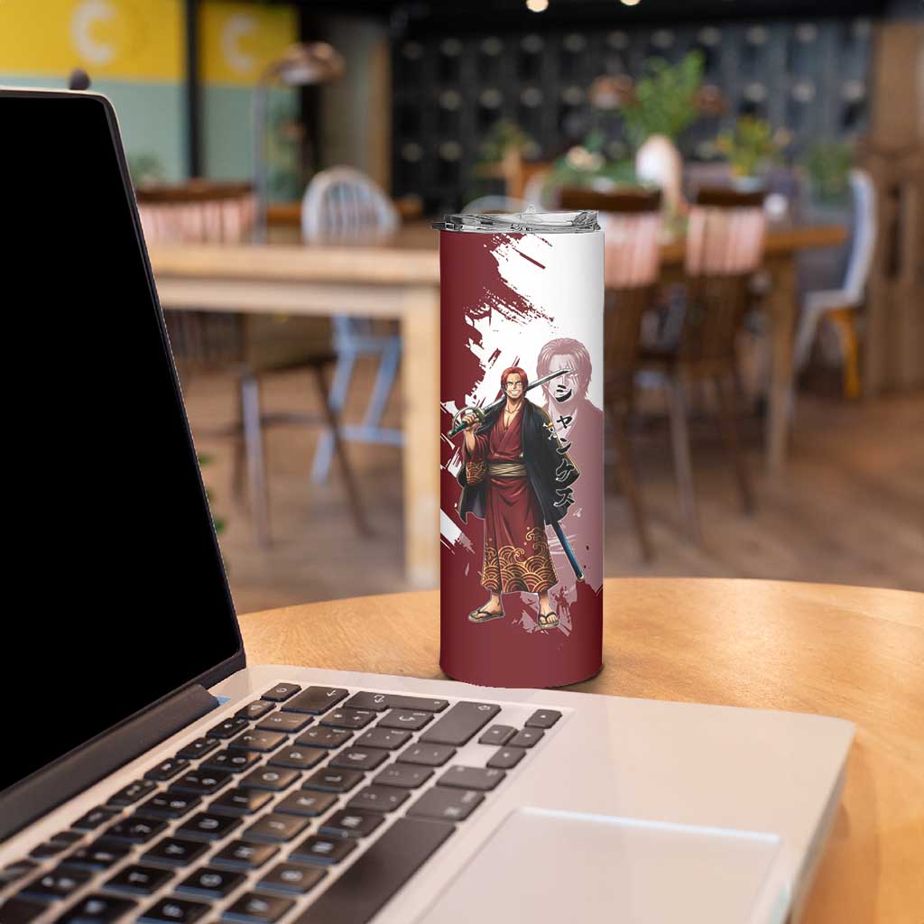 One Piece Shanks Red Hair Skinny Tumbler Japanese Anime Graphic