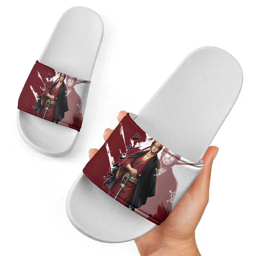 One Piece Shanks Red Hair Slide Sandals Japanese Anime Graphic