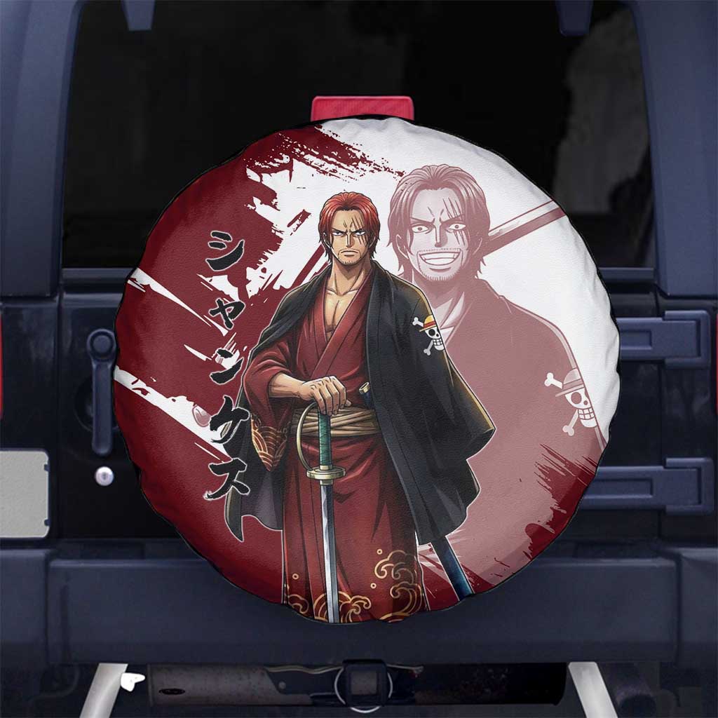 One Piece Shanks Red Hair Spare Tire Cover Japanese Anime Graphic