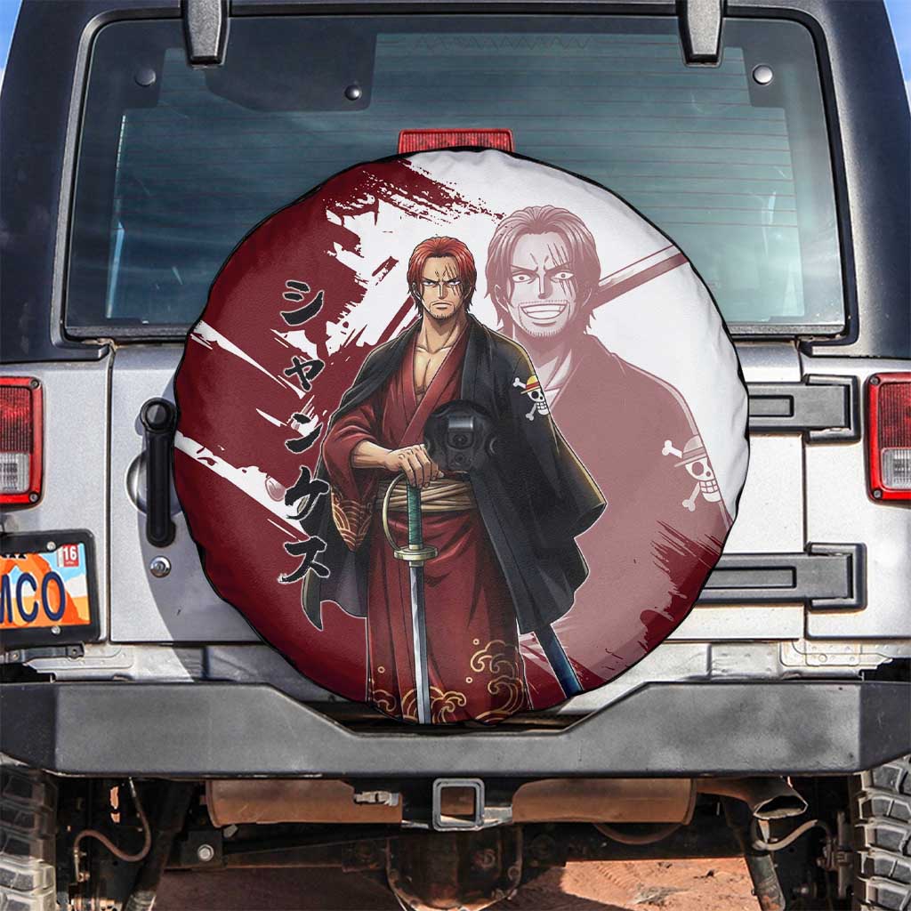 One Piece Shanks Red Hair Spare Tire Cover Japanese Anime Graphic