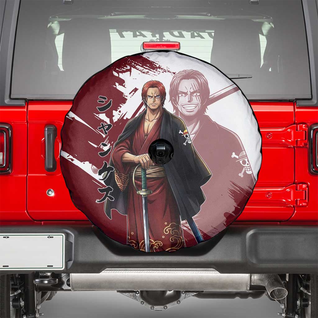 One Piece Shanks Red Hair Spare Tire Cover Japanese Anime Graphic