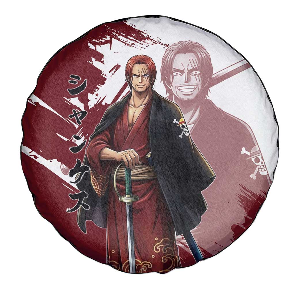 One Piece Shanks Red Hair Spare Tire Cover Japanese Anime Graphic