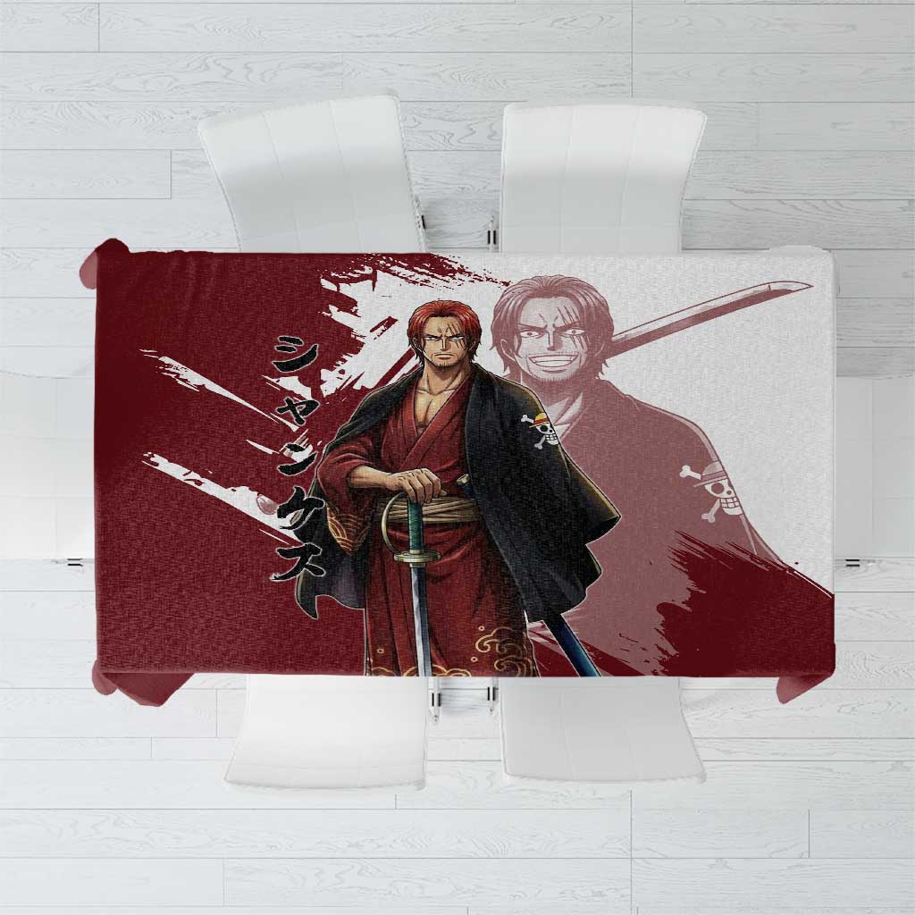 One Piece Shanks Red Hair Tablecloth Japanese Anime Graphic