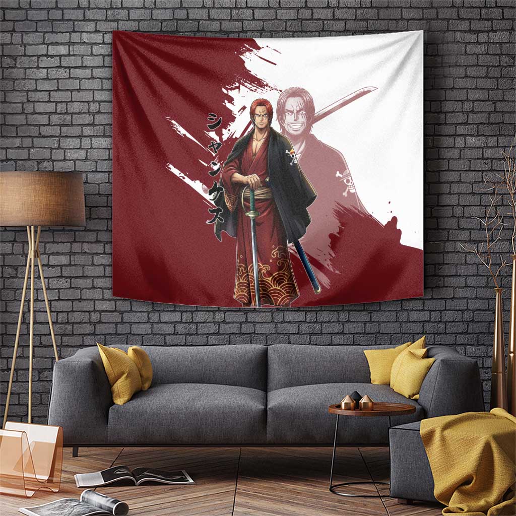 One Piece Shanks Red Hair Tapestry Japanese Anime Graphic