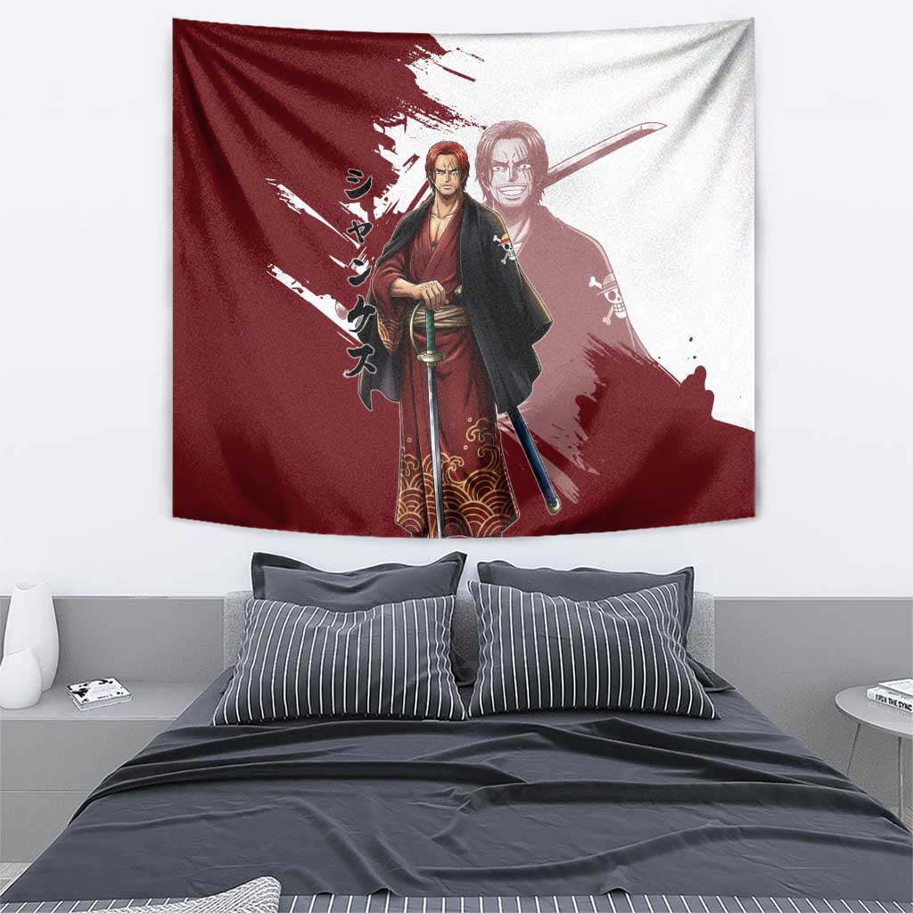 One Piece Shanks Red Hair Tapestry Japanese Anime Graphic